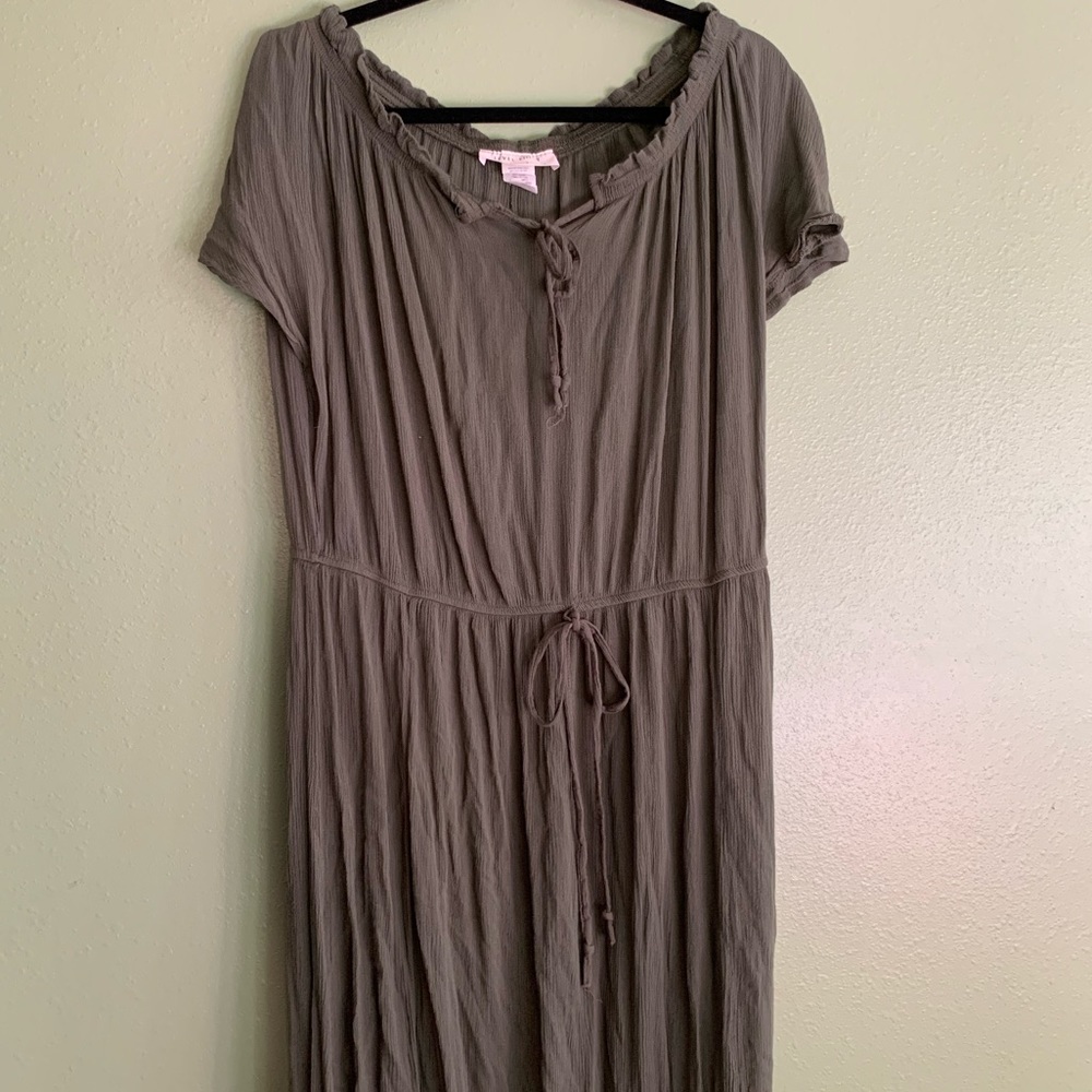 *SOLD* Olive Maxi Off the Shoulder